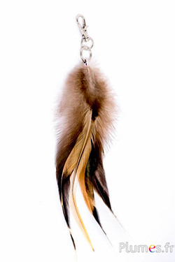 Pendentif Coq flammé - 12 cm - naturel